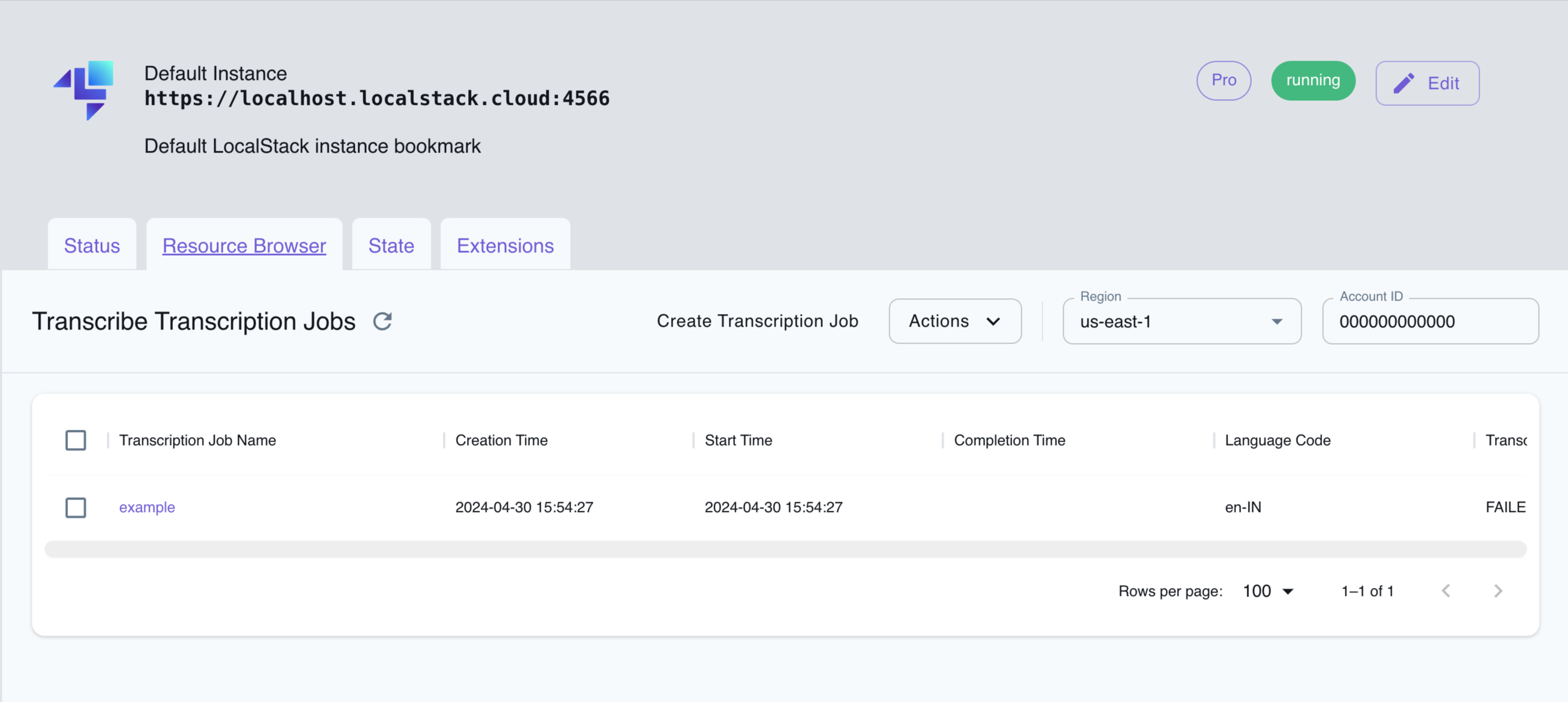 Transcribe Resource Browser